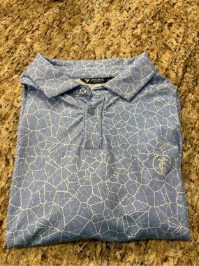Men’s Levelwear Blue Patterned Polo Shirt